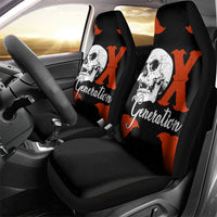Generation X Skull Car Seat Cover Retro Distressed Grunge Edgy Nostalgia