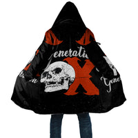 Generation X Skull Cloak Retro Distressed Grunge Edgy Nostalgia