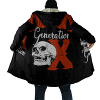 Generation X Skull Cloak Retro Distressed Grunge Edgy Nostalgia