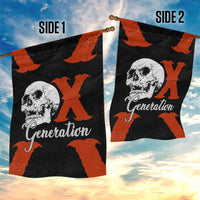 Generation X Skull Garden Flag Retro Distressed Grunge Edgy Nostalgia