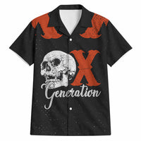 Generation X Skull Hawaiian Shirt Retro Distressed Grunge Edgy Nostalgia