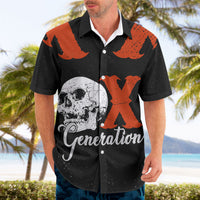 Generation X Skull Hawaiian Shirt Retro Distressed Grunge Edgy Nostalgia