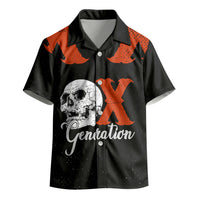 Generation X Skull Kid Hawaiian Shirt Retro Distressed Grunge Edgy Nostalgia