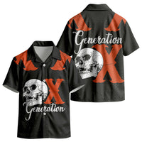 Generation X Skull Kid Hawaiian Shirt Retro Distressed Grunge Edgy Nostalgia