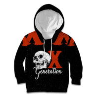 Generation X Skull Kid Hoodie Retro Distressed Grunge Edgy Nostalgia