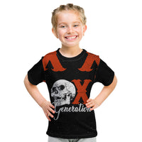 Generation X Skull Kid T Shirt Retro Distressed Grunge Edgy Nostalgia