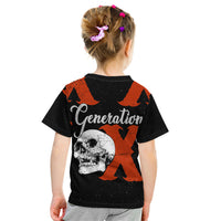 Generation X Skull Kid T Shirt Retro Distressed Grunge Edgy Nostalgia