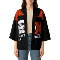 Generation X Skull Kimono Retro Distressed Grunge Edgy Nostalgia