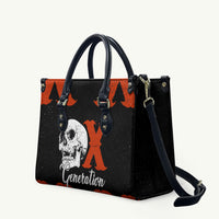 Generation X Skull Leather Bag Retro Distressed Grunge Edgy Nostalgia