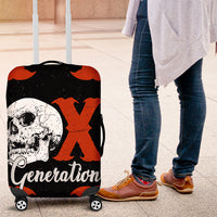Generation X Skull Luggage Cover Retro Distressed Grunge Edgy Nostalgia