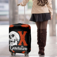 Generation X Skull Luggage Cover Retro Distressed Grunge Edgy Nostalgia