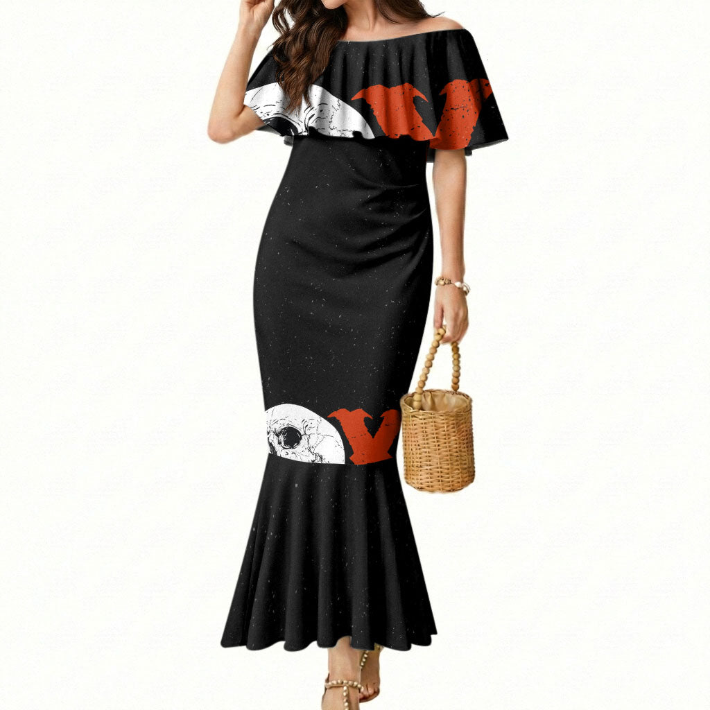 Generation X Skull Mermaid Dress Retro Distressed Grunge Edgy Nostalgia