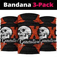 Generation X Skull Neck Gaiter Retro Distressed Grunge Edgy Nostalgia