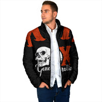 Generation X Skull Padded Jacket Retro Distressed Grunge Edgy Nostalgia