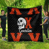 Generation X Skull Quilt Retro Distressed Grunge Edgy Nostalgia