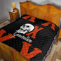 Generation X Skull Quilt Retro Distressed Grunge Edgy Nostalgia