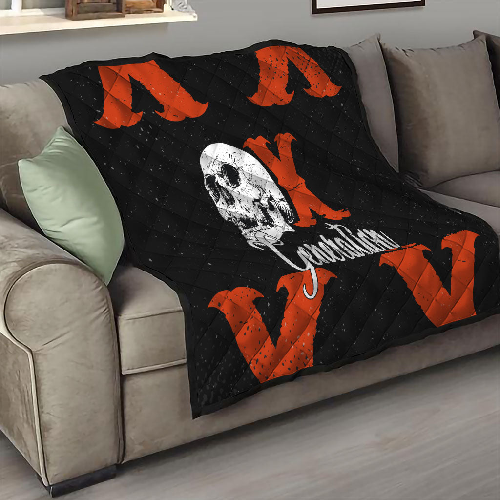 Generation X Skull Quilt Retro Distressed Grunge Edgy Nostalgia