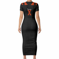 Generation X Skull Short Sleeve Bodycon Dress Retro Distressed Grunge Edgy Nostalgia
