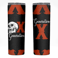 Generation X Skull Skinny Tumbler Retro Distressed Grunge Edgy Nostalgia