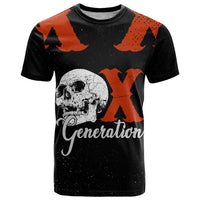 Generation X Skull T Shirt Retro Distressed Grunge Edgy Nostalgia