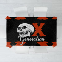 Generation X Skull Tablecloth Retro Distressed Grunge Edgy Nostalgia