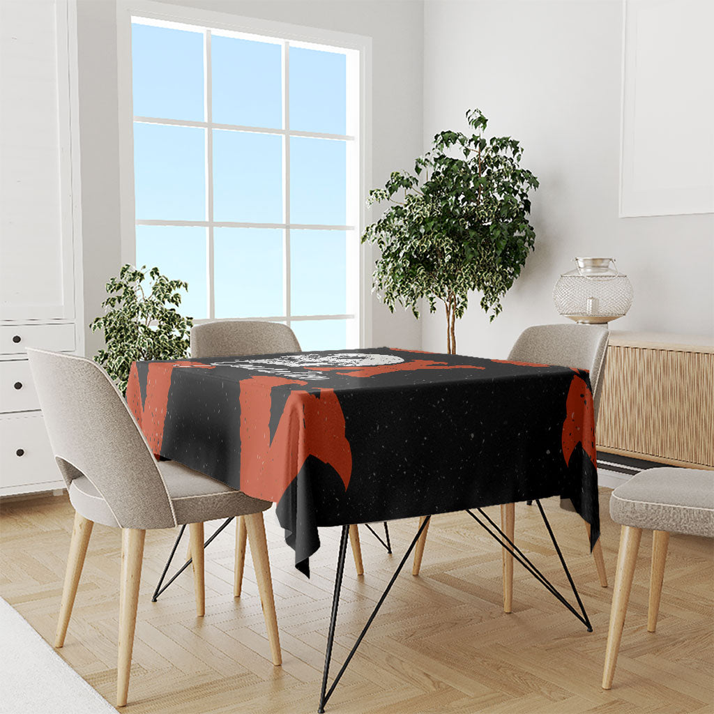 Generation X Skull Tablecloth Retro Distressed Grunge Edgy Nostalgia