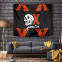 Generation X Skull Tapestry Retro Distressed Grunge Edgy Nostalgia