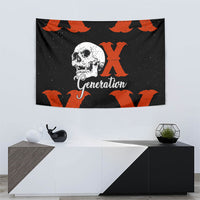 Generation X Skull Tapestry Retro Distressed Grunge Edgy Nostalgia