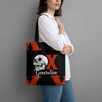 Generation X Skull Tote Bag Retro Distressed Grunge Edgy Nostalgia