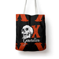 Generation X Skull Tote Bag Retro Distressed Grunge Edgy Nostalgia