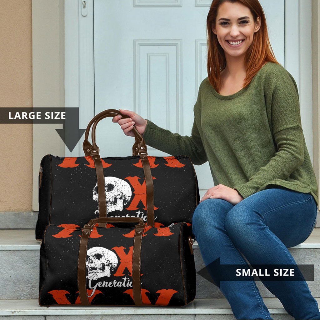 Generation X Skull Travel Bag Retro Distressed Grunge Edgy Nostalgia