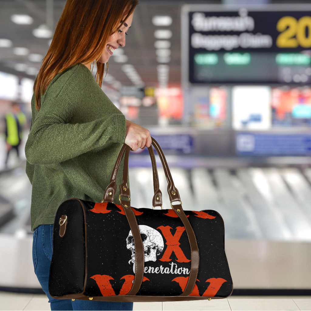 Generation X Skull Travel Bag Retro Distressed Grunge Edgy Nostalgia