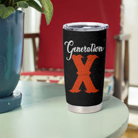 Generation X Skull Tumbler Cup Retro Distressed Grunge Edgy Nostalgia