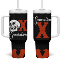 Generation X Skull Tumbler With Handle Retro Distressed Grunge Edgy Nostalgia