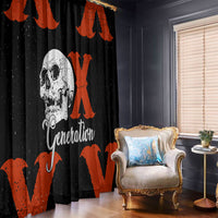 Generation X Skull Window Curtain Retro Distressed Grunge Edgy Nostalgia