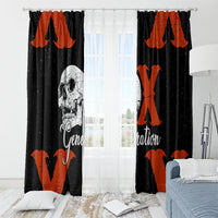 Generation X Skull Window Curtain Retro Distressed Grunge Edgy Nostalgia