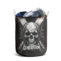 Generation X Skull Laundry Basket Distressed Heavy Metal Grunge