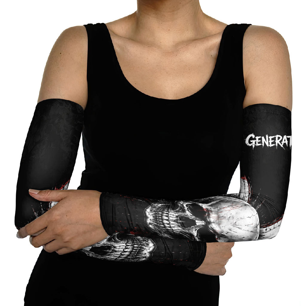 Generation X Skull Arm Sleeves Distressed Heavy Metal Grunge