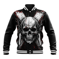 Generation X Skull Baseball Jacket Distressed Heavy Metal Grunge