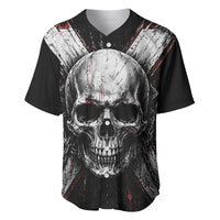Generation X Skull Baseball Jersey Distressed Heavy Metal Grunge