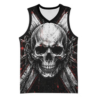 Generation X Skull Basketball Jersey Distressed Heavy Metal Grunge