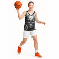 Generation X Skull Basketball Jersey Distressed Heavy Metal Grunge