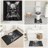 Generation X Skull Bathroom Set Distressed Heavy Metal Grunge