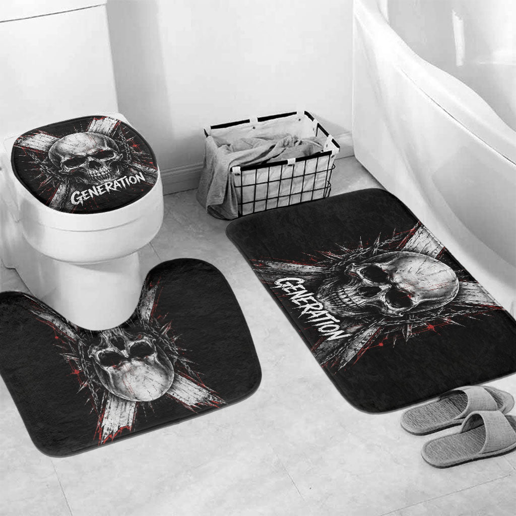 Generation X Skull Bathroom Set Distressed Heavy Metal Grunge