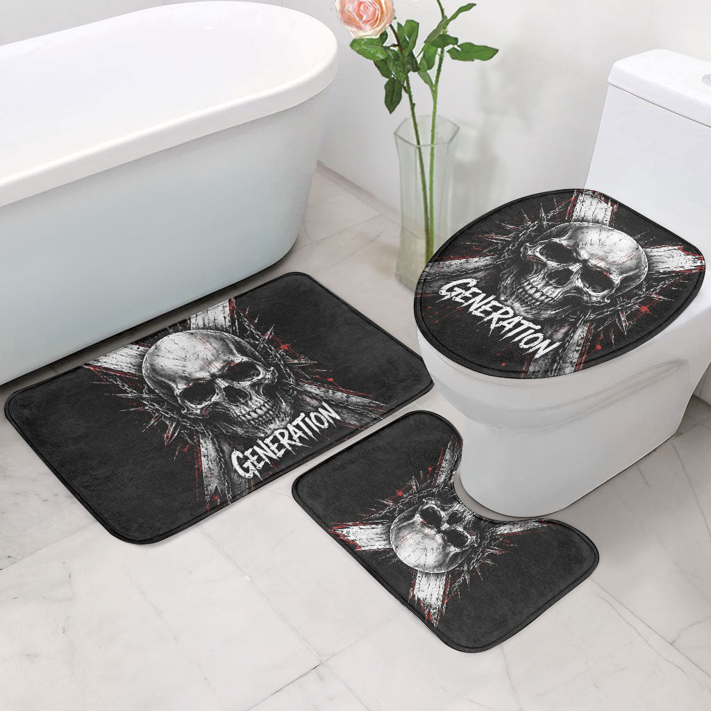 Generation X Skull Bathroom Set Distressed Heavy Metal Grunge