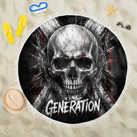 Generation X Skull Beach Blanket Distressed Heavy Metal Grunge