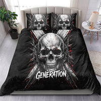 Generation X Skull Bedding Set Distressed Heavy Metal Grunge