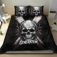 Generation X Skull Bedding Set Distressed Heavy Metal Grunge