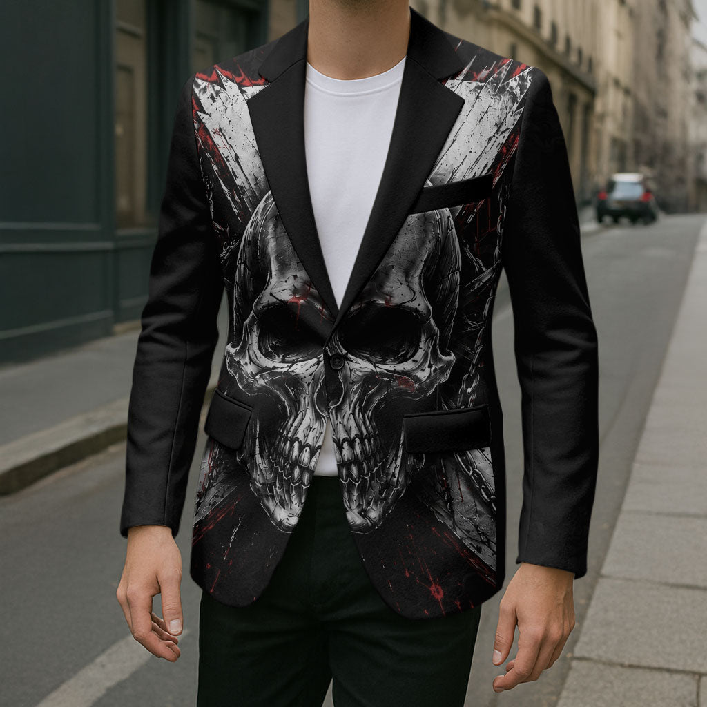 Generation X Skull Blazer Distressed Heavy Metal Grunge