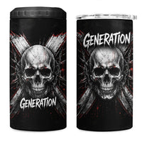 Generation X Skull 4 in 1 Can Cooler Tumbler Distressed Heavy Metal Grunge